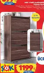 ADEL 3 RAFLI AYAKKABILIK VİCTORİA CEVİZ